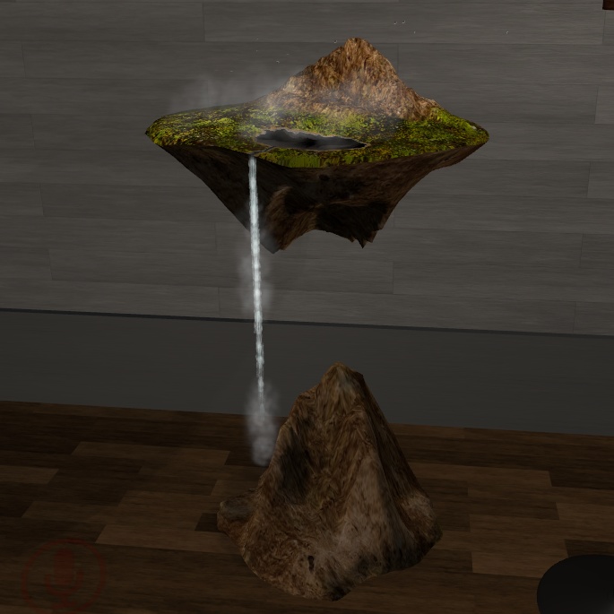 【VRChat想定】浮遊島(ペット用・インテリア用2種セット)オブジェクト