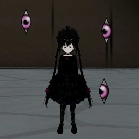 【VRChat想定】空間から目が出るエフェクト
