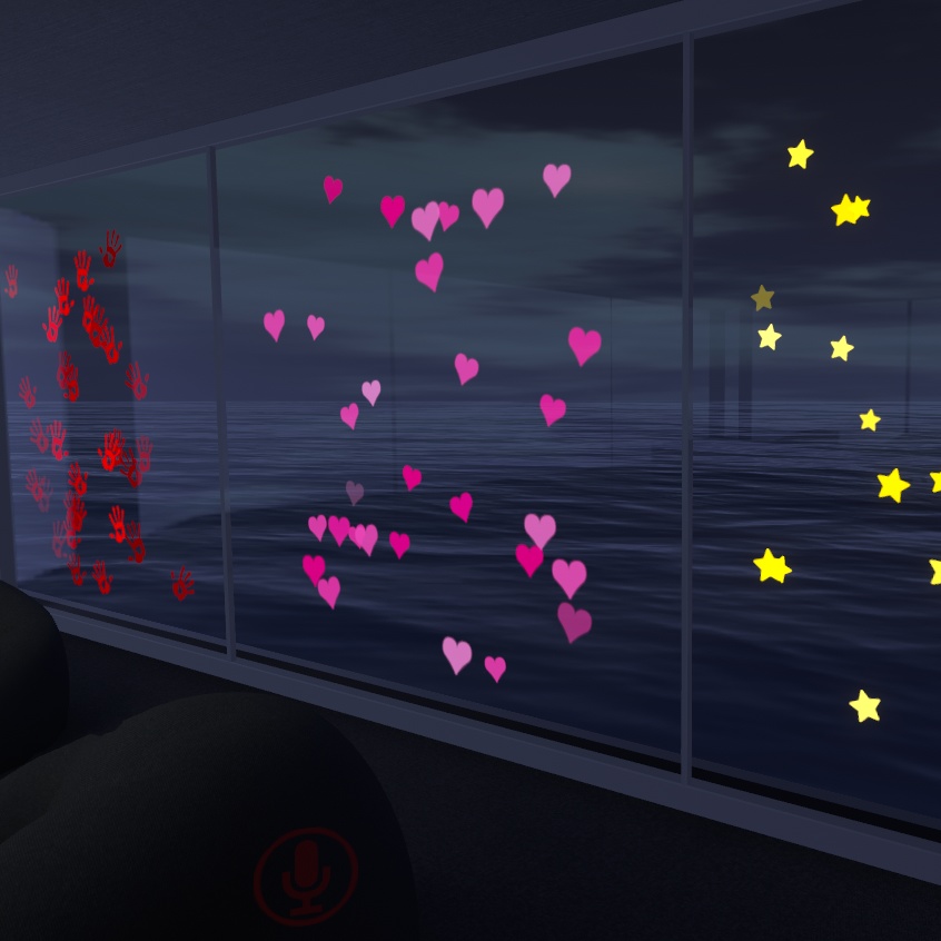 【VRChat想定】手形エフェクト(アバター用・ワールド用セット)おまけでハートと星バージョンもセット