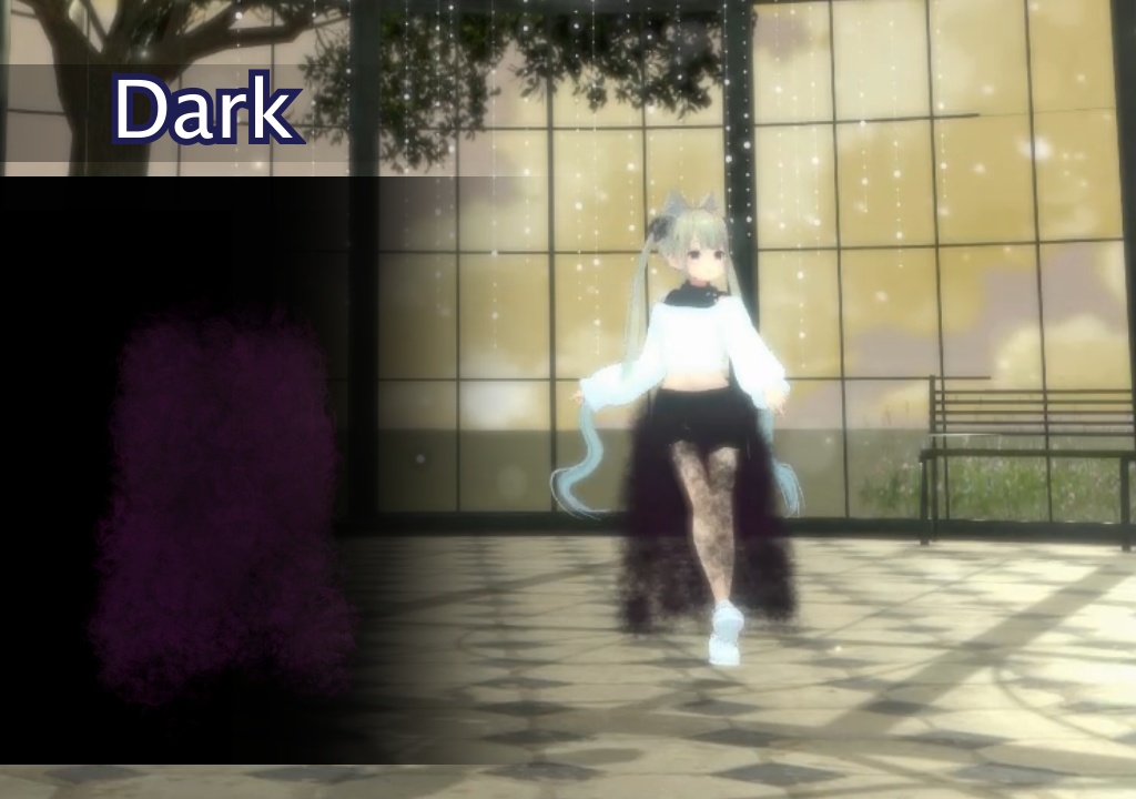 【VRChat想定】パーティクルスカート ロング(Particle Skirt)