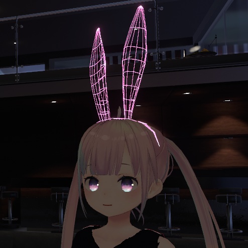 【VRChat想定】デジタルけもみみ3点セット(うさ耳・垂れうさ耳・ねこ耳)