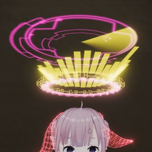 【VRChat想定】デジタル天使の輪&HUDメーカー(Digital Halo HUD Maker)