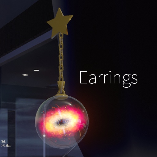 【VRC想定】ブラックホールアクセサリ【イヤリング・ネックレス】