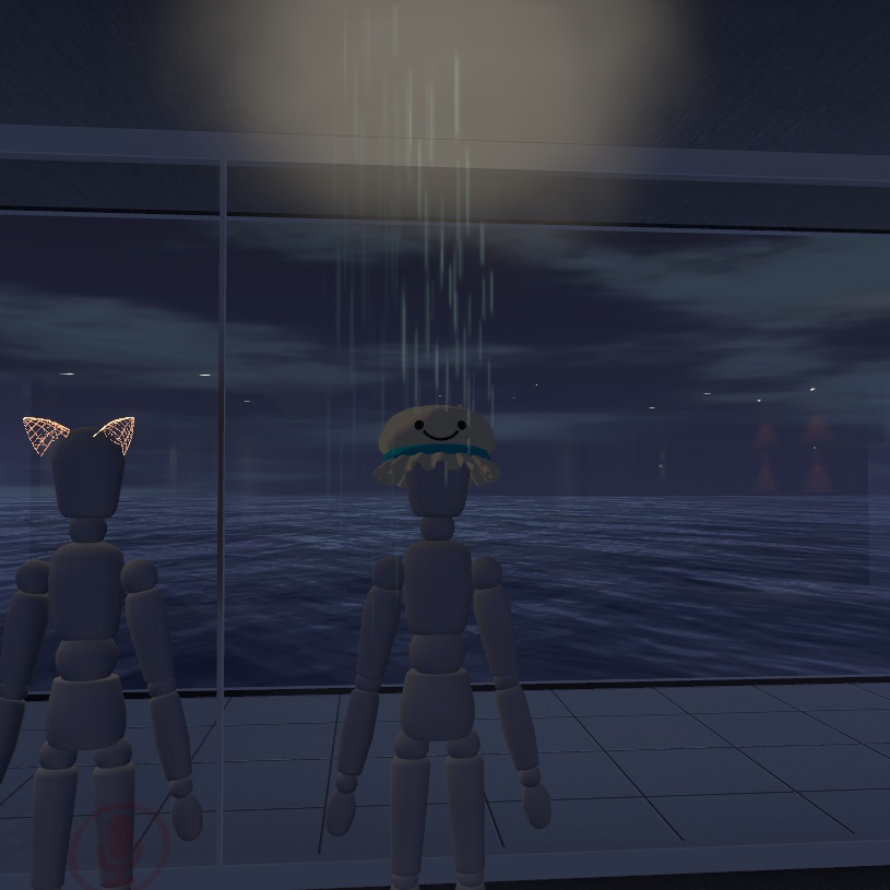 【VRC想定】てるてる帽子(雨雲&雨パーティクル付)