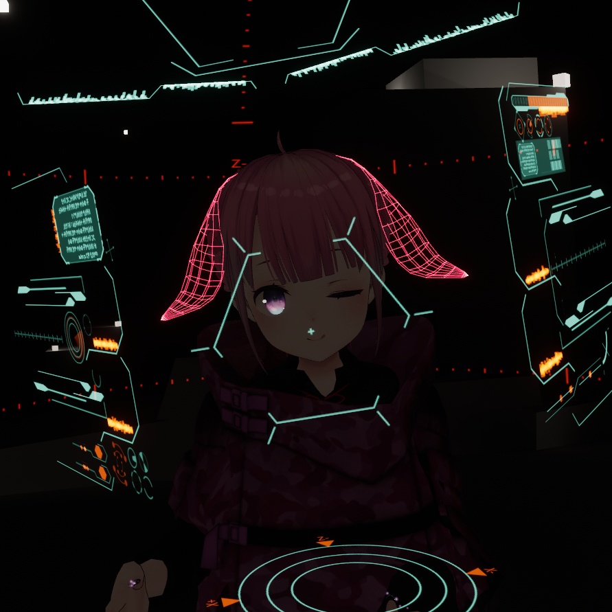 【VRC想定】HUD2.0(座標コンパス&モニター4種付)