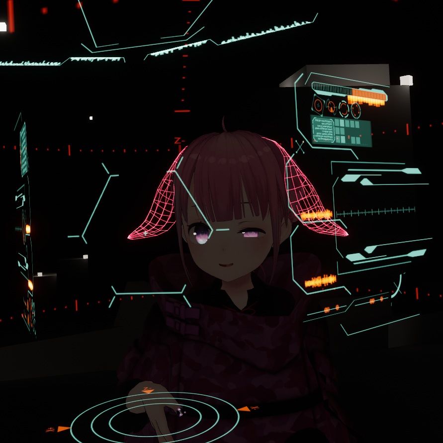 【VRC想定】HUD2.0(座標コンパス&モニター4種付)