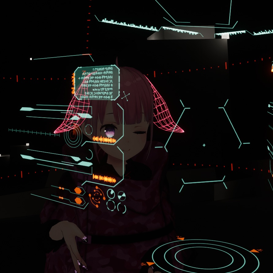 【VRC想定】HUD2.0(座標コンパス&モニター4種付)