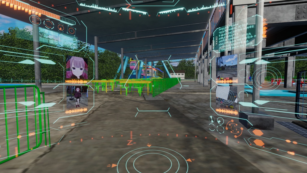 【VRC想定】HUD2.0(座標コンパス&モニター4種付)