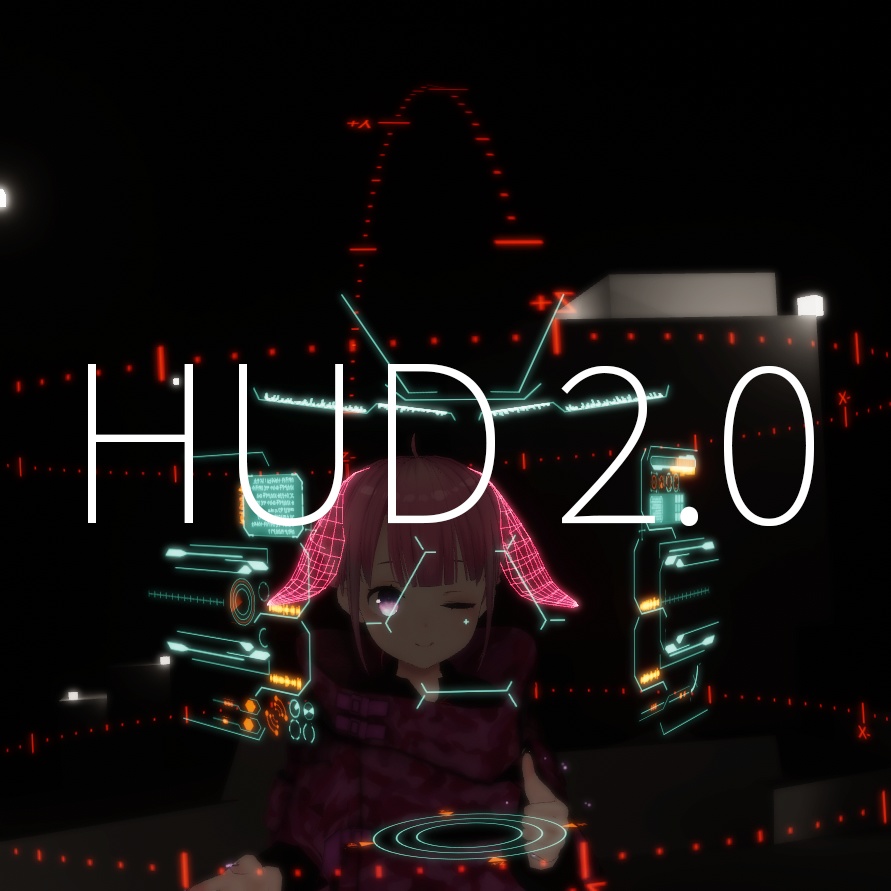 【VRC想定】HUD2.0(座標コンパス＆モニター4種付)