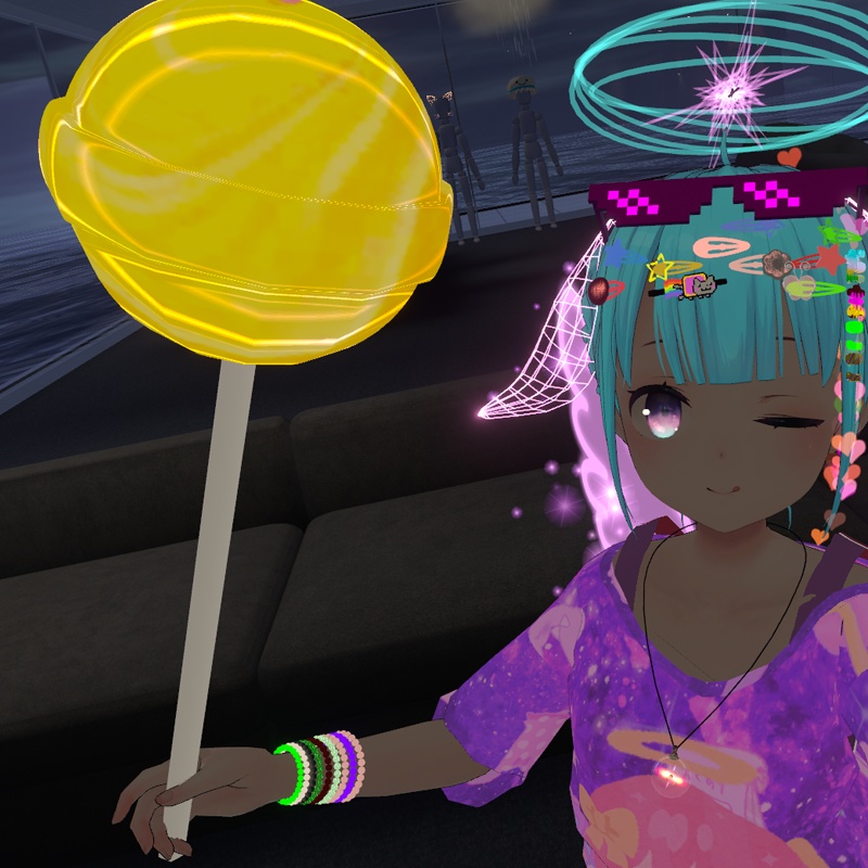 無料【VRC想定】棒付きキャンディ(通常版・AudioLink対応版セット)