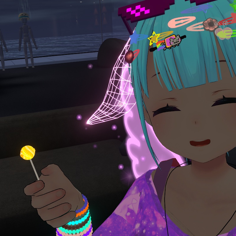 無料【VRC想定】棒付きキャンディ(通常版・AudioLink対応版セット)