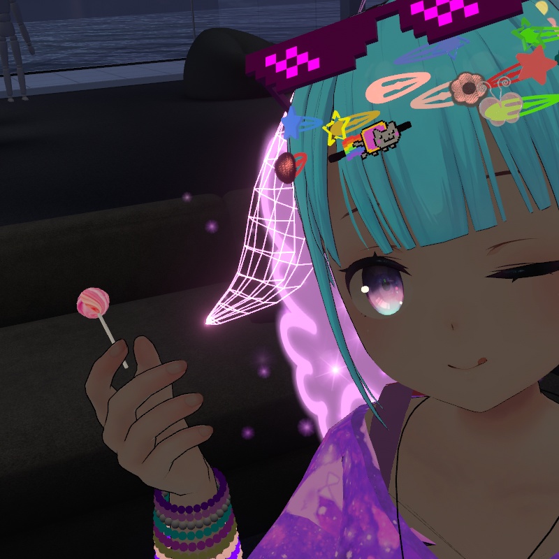 無料【VRC想定】棒付きキャンディ(通常版・AudioLink対応版セット)