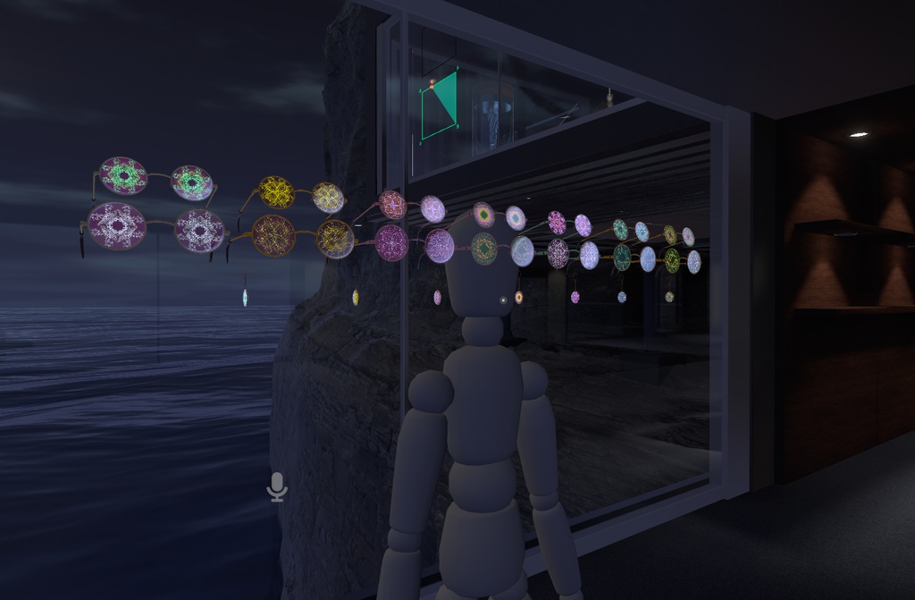 【VRC想定】幾何学模様メガネ&イヤリング AudioLink対応