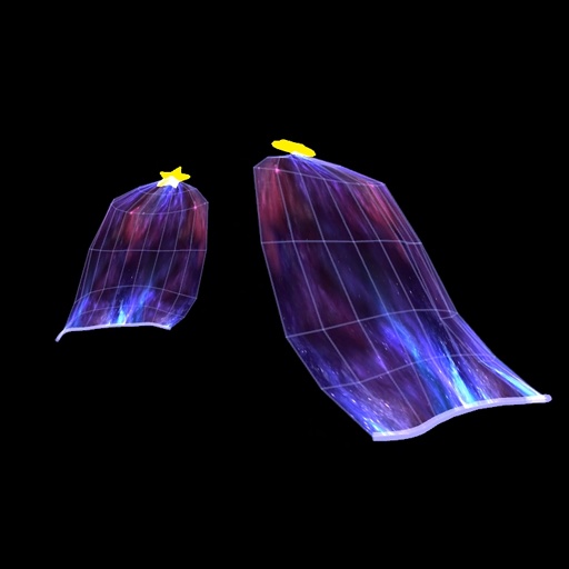 【VRC想定】ギャラクシーダンスセット(スカート・肩パーツ・天使の輪・ブレスレット・トレイルエフェクト)