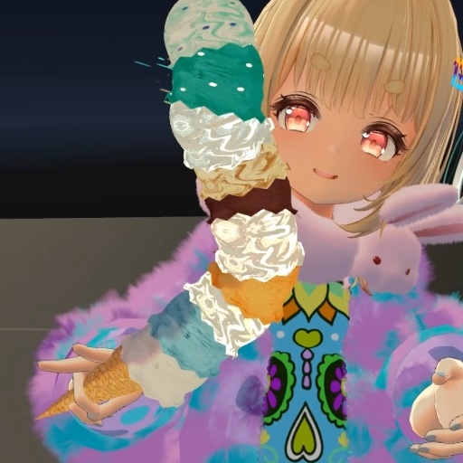 【VRC想定】10段アイスクリーム(PB,AudioLink対応)