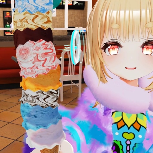 【VRC想定】10段アイスクリーム(PB,AudioLink対応)