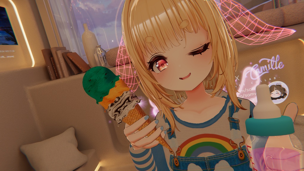 【VRC想定】10段アイスクリーム(PB,AudioLink対応)