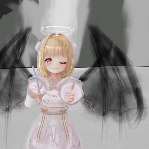 【VRC想定】墨絵ウィング2色セット(Sumi-e Wing)