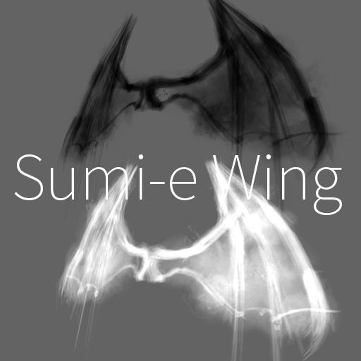 【VRC想定】墨絵ウィング2色セット(Sumi-e Wing)