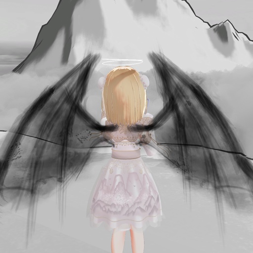 【VRC想定】墨絵ウィング2色セット(Sumi-e Wing)