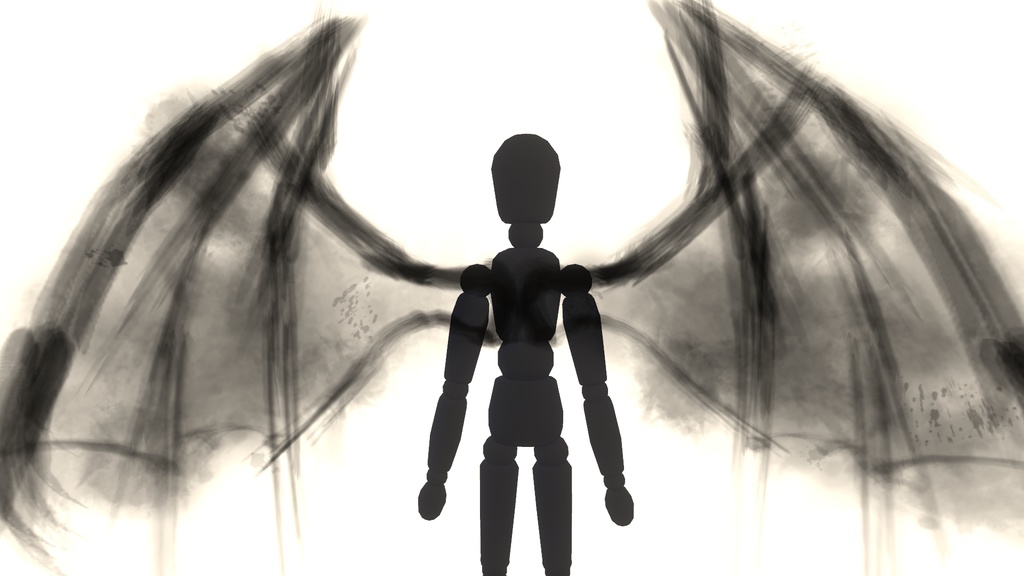【VRC想定】墨絵ウィング2色セット(Sumi-e Wing)