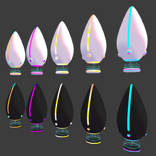 【VRC想定】サイバーうさ耳(全10種セット)Cyber Usamimi