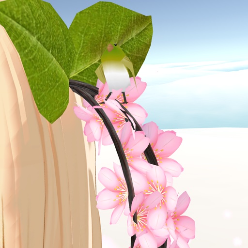 【VRC想定】しだれ桜ツインテール(パーティクル&ウグイスギミック付き)