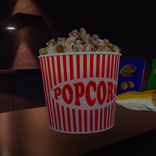 【VRC想定】ポップコーン(アバター組込み用) / Pop Corn