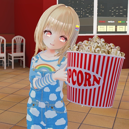 【VRC想定】ポップコーン(アバター組込み用) / Pop Corn