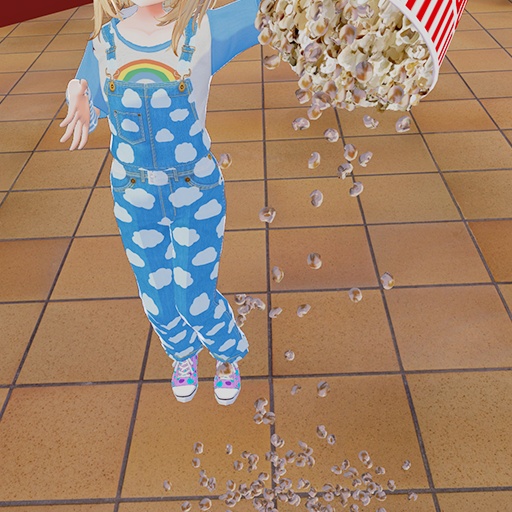【VRC想定】ポップコーン(アバター組込み用) / Pop Corn