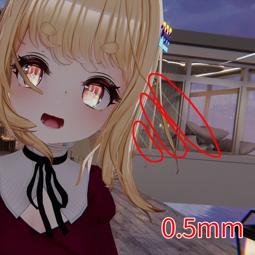 【VRC想定】ラインヘアー / Line Hair