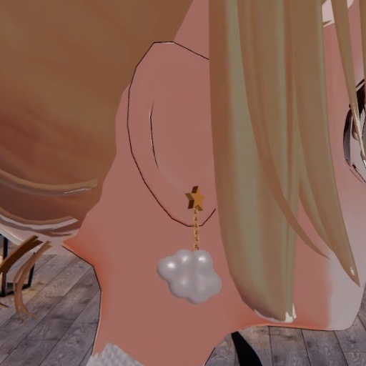 【VRC想定】クラウドイヤリング / Cloud Earrings