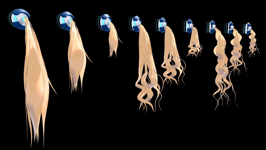 【VRC想定】ウィッグユニット / Wig Unit