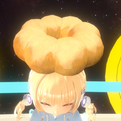 【VRC想定】ドーナツ天使の輪 / Donut Halo