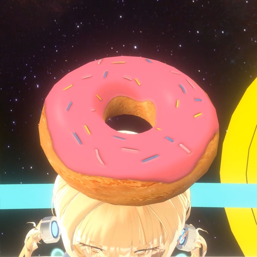 【VRC想定】ドーナツ天使の輪 / Donut Halo