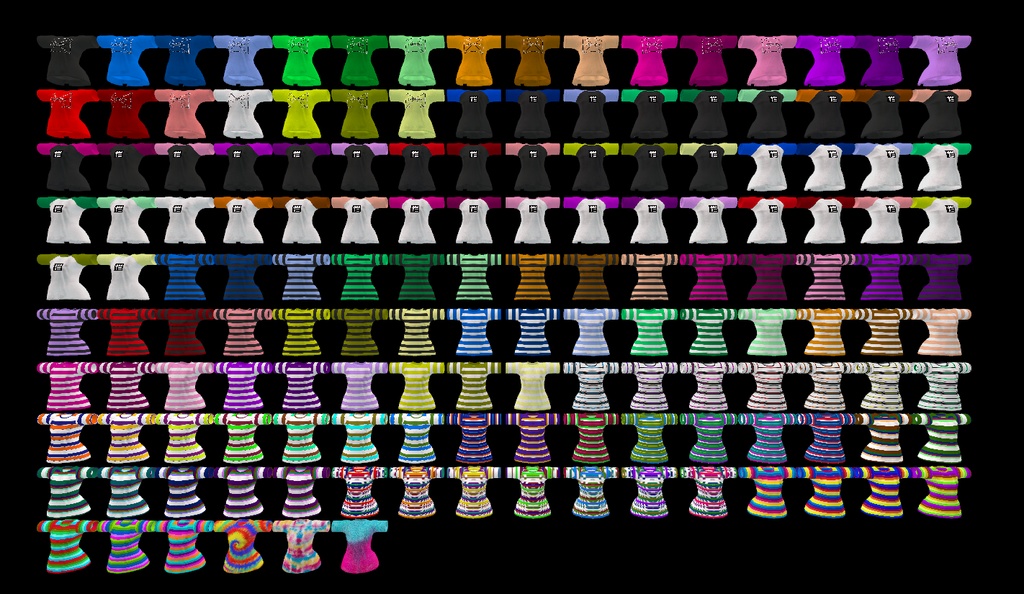 【VRC想定-AAF対応】T-shirts(マテリアル150種・配布可)