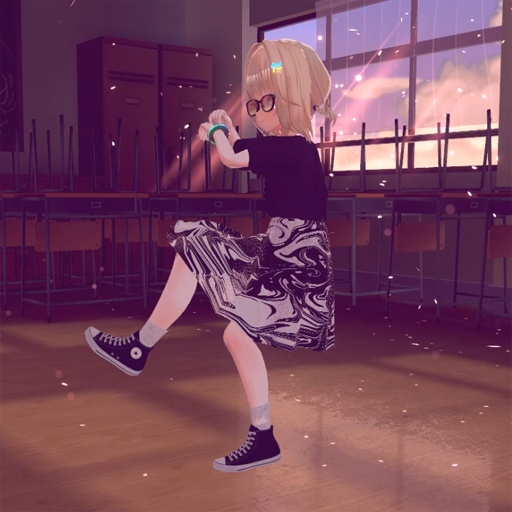 【VRC想定-AAF対応】フレアスカート(マテリアル77種)