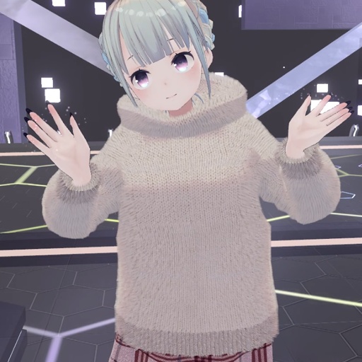 【VRC想定-AAF対応】ハイネックセーター・肩掛けニットセット(マテリアル45種)