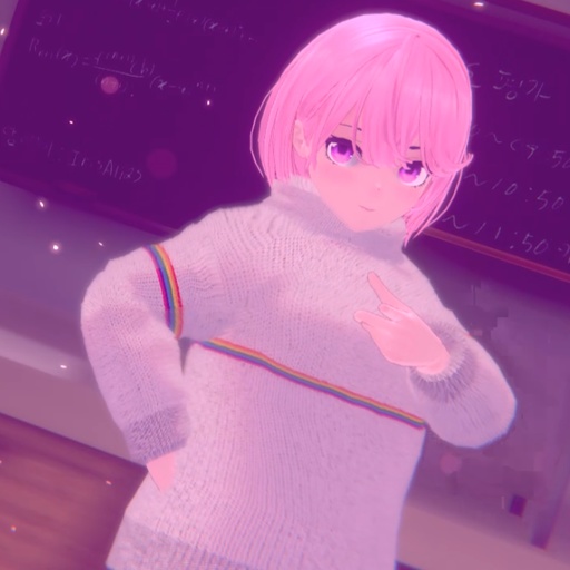 【VRC想定-AAF対応】ハイネックセーター・肩掛けニットセット(マテリアル45種)