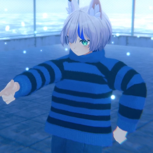 【VRC想定-AAF対応】ハイネックセーター・肩掛けニットセット(マテリアル45種)