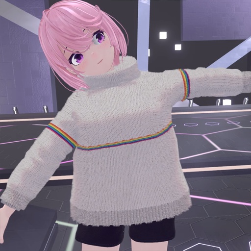 【VRC想定-AAF対応】ハイネックセーター・肩掛けニットセット(マテリアル45種)