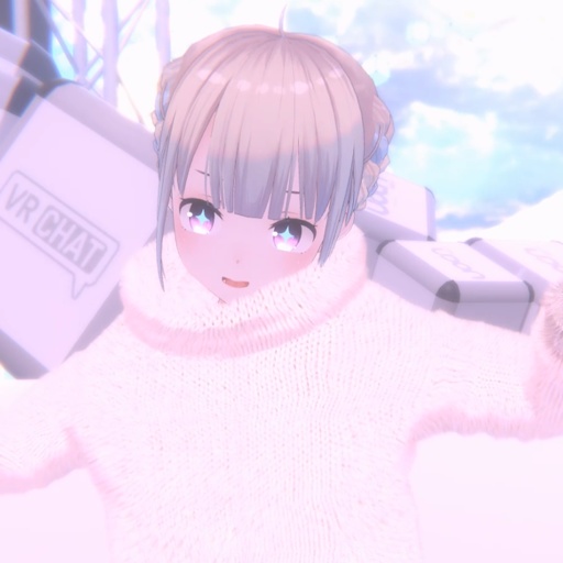 【VRC想定-AAF対応】ハイネックセーター・肩掛けニットセット(マテリアル45種)