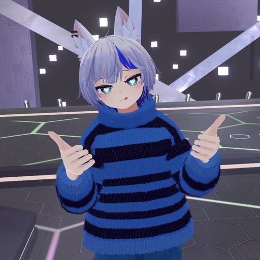 【VRC想定-AAF対応】ハイネックセーター・肩掛けニットセット(マテリアル45種)