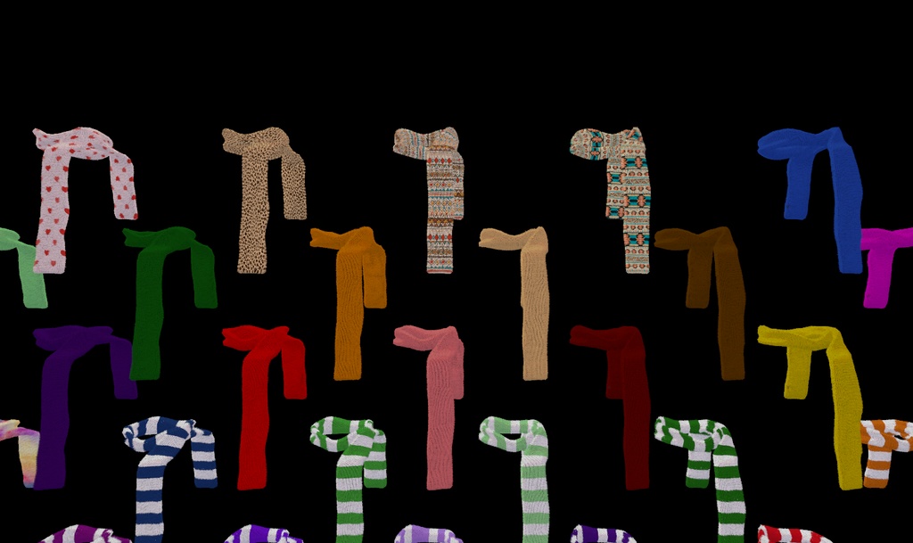 【VRC想定-AAF対応】マフラー(マテリアル54種)