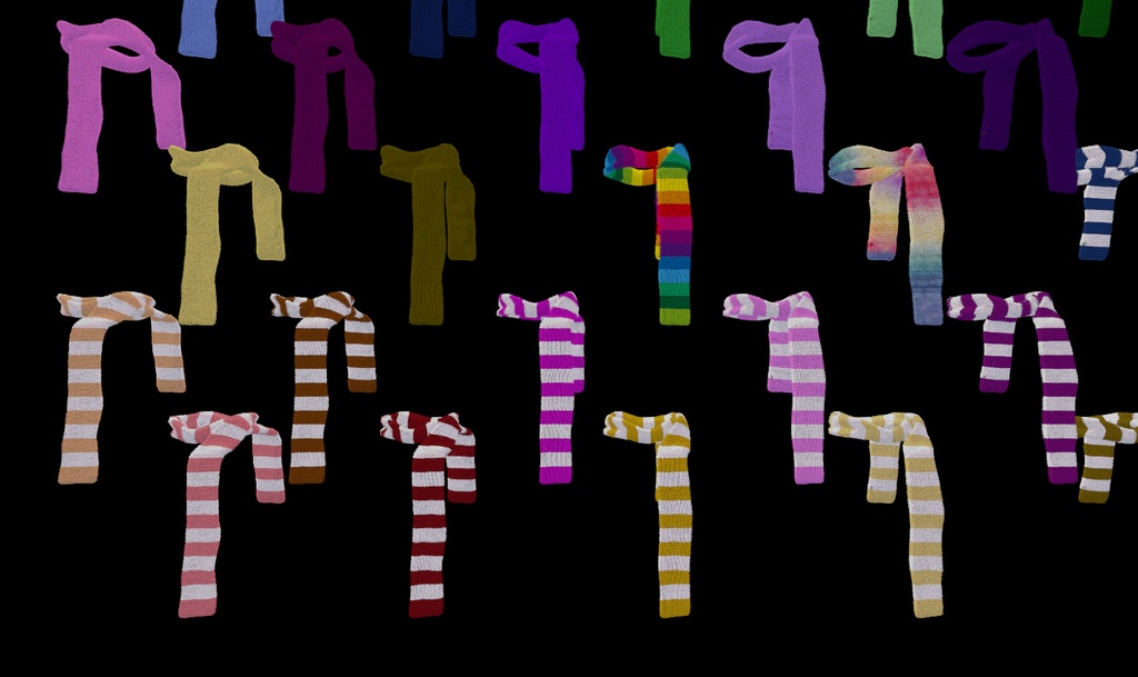 【VRC想定-AAF対応】マフラー(マテリアル54種)