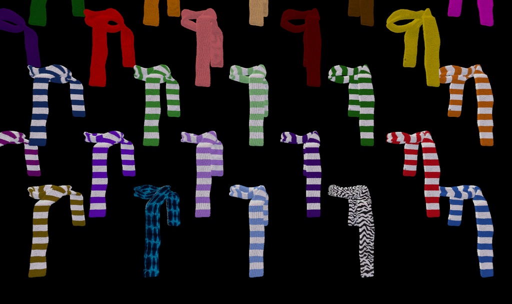 【VRC想定-AAF対応】マフラー(マテリアル54種)