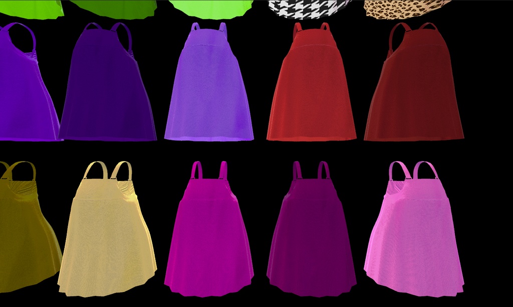 【VRC想定-AAF対応】ミニワンピース(マテリアル32種)