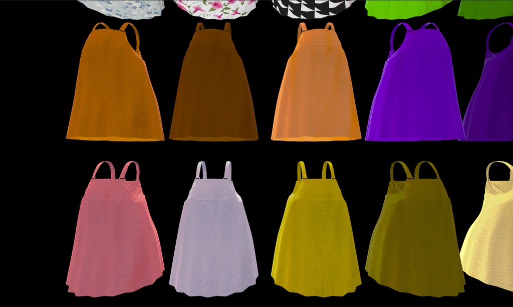 【VRC想定-AAF対応】ミニワンピース(マテリアル32種)