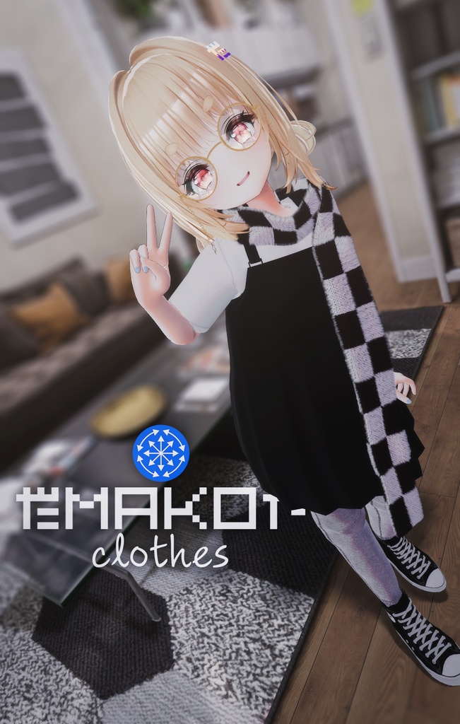 【VRC想定-AAF対応】ミニワンピース(マテリアル32種)