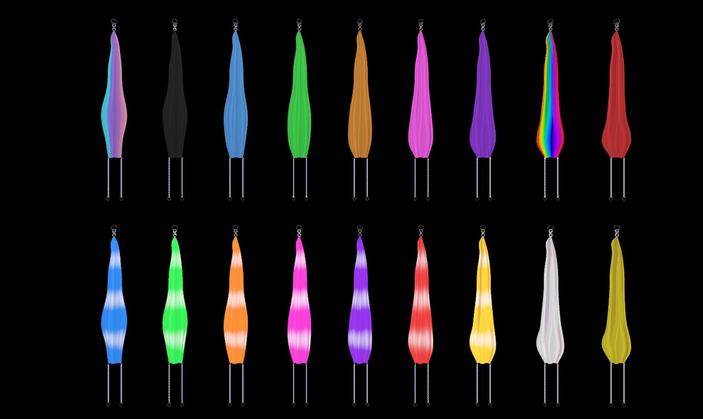 【VRC想定】ベールポイ / Veil Poi (マテリアル18種類セット)